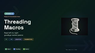 Clojure Threading Macros — thread-first and thread-last | Episode 15