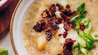 Creamy Vegan Potato Leek Soup | Minimalist Baker Recipes