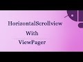 Android HorizontalScrollview and ViewPager | Android Studio Tutorial