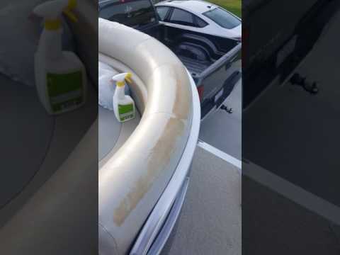 Stubborn Orange Stains on Pontoon Vinyl Boat Seats Part 1 Stubborn Orange Stains on Pontoon Vinyl Boat Seats Part 1