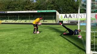 Arben Kasolli Keeperstraining First Team The Netherlands Ramon Ten Hove en Petar Stoskovic GK