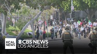 Protesters are ordered to leave downtown Los Angeles