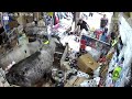 astonishing moment two cows completely trash store in colombia