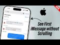 How to See First iMessage without Scrolling | Full Guide