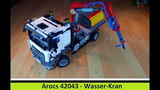 Vorstellung Roll-Container mit Kran und Tank für Arocs 42043 Hooklift