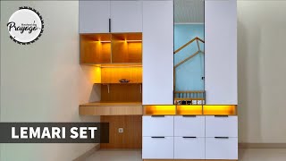 BUAT LEMARI SET MEJA BELAJAR / WARDROBE SET