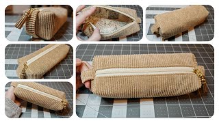 Zipper pouch /trousse à fermeture éclair /scolaire /拉链笔袋 tutorial #0119