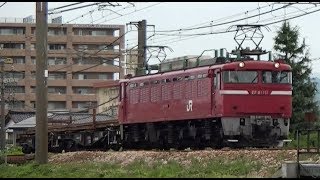 EF81 151 牽引チキ２両レール輸送