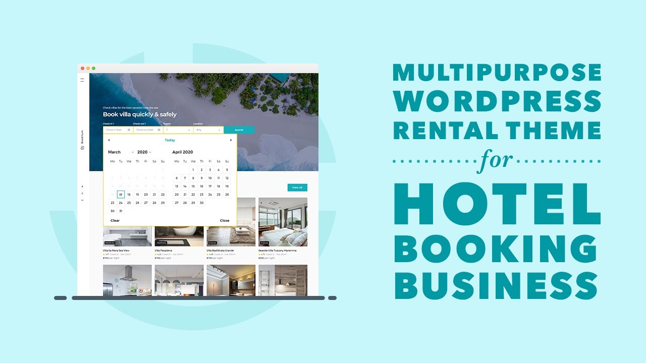 WordPress Rental Theme For Bed And Breakfast & Hotels: Booklium - YouTube