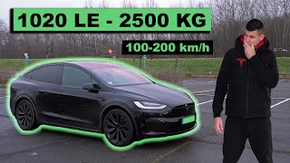 Mit tud egy 1000 lóerős Tesla? 🤔 Model X Plaid 100-200 km/h gyorsulás mérés 🏁⏱️