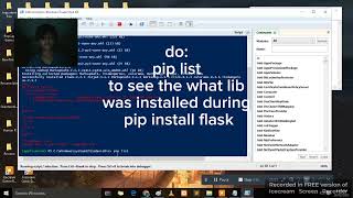 Install python flask using powershell