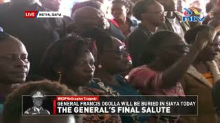 Tears as General Francis Ogolla's body arrives at Senator Obama Primary School for burial service