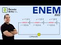 ENEM 2022 | Física | Uma lanterna funciona com três pilhas de resistência interna igual a 0,5 ohm