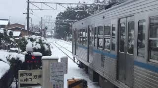 【雪の中を走る元三田線】秩父鉄道5000系 羽生行き 大野原発車