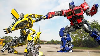23nd Century Future Technology VFX - Optimus Prime vs Bumblebee War in Future World