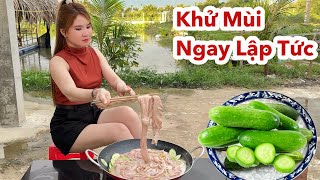 Để Một Ít Dưa Chuột Vào Lòng Heo Bạn Sẽ Thấy Công Dụng Tuyệt Vời Của Nó,Cách khử Mùi Lòng Siêu Nhanh