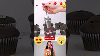 How make chocolate cupcake easily 🎂 #shorts #short #youtubeshorts