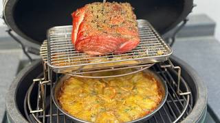 Virginia ham with baker's potatoes