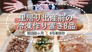 【妊娠8ヶ月】里帰り出産前|簡単！冷凍作り置き8品 | 妊婦の食事記録| 夫婦2人暮らし