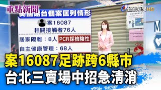 案16087足跡跨6縣市 台北三賣場中招急清消【重點新聞】-20210830