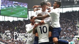 Harry Kane heads Tottenham Hotspur into the lead v. Leicester City | Premier League | NBC Sports
