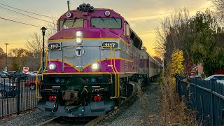 MBTA Commuter Rail on the Newburyport/Rockport Line - November 2024