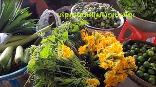 Market Tour at Kien Svay Resort, Khmer Organic Vegetables