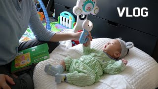 VLOG | 출산 후 백년만의 운전 | 아기 데리고 외식 시도하기 | 3개월 아기 놀이