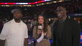 50 Cent and Shannon Sharpe react to beating Stephen A. in the Celebrity All-Star Game | NBA on ESPN