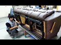 Reforming an Old Recliner Sofa Into a New One. Furniture Factory in Korea.