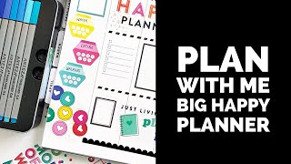 Plan With Me // Big Happy Planner // Plus Arteza Fine Liners Review