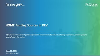 ProLinkHFA Webinar 2025 - Setting up the DEV Module for New Funding Programs