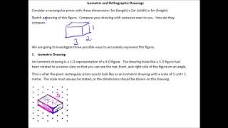 MBF3C 6.2 Perspective and Orthographic Drawings