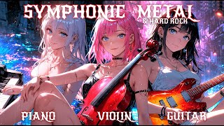 SYMPHONIC ROCK 2Hrs🔥 Piano🎹 Violin🎻 Guitar🎸blend Boost energy while Working / Gaming / Studying