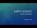 Earth Science: Lecture 9 - Earthquakes