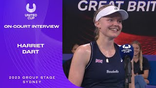 Harriet Dart On-Court Interview | United Cup 2023 Group D