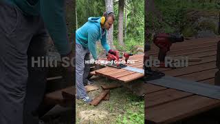 Sawing with a Hilti guide rail