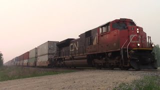 Nathan Airchime K5LLA! CN 8924 Leads CN 118 (Intermodal’s) East Near Lindbrook AB,CN Wainwright Sub.