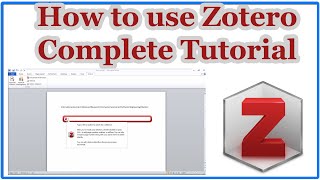 Insert Zotero Citations and References into Word || How to use zotero Step by Step