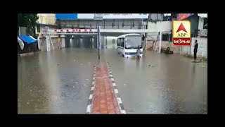 Vadodara Rainfall : Bus Trap In Underpass After Water Logging