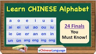 Learn Chinese Alphabet - 24 Finals You Must Know | Mandarin Chinese Alphabet Pinyin Pronunciation
