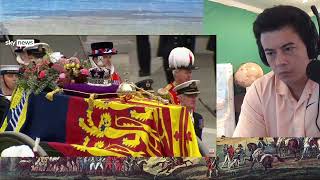 American Reacts Queen Elizabeth II's coffin procession to Westminster Hall