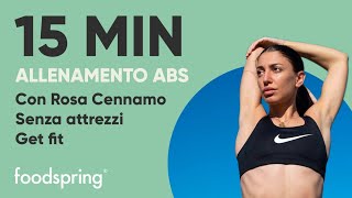 15 min Allenamento Addominali con Rosa Cennamo|Get Fit| foodspring®