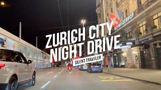 🇨🇭Night Drive In Switzerland🇨🇭Colorful Zurich City In Night😍