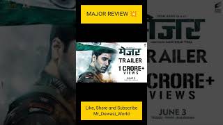 Major 2022 Hindi Review Adivi Shesh _Mahesh Babu #Shorts #Yt_shorts #Feed #Major