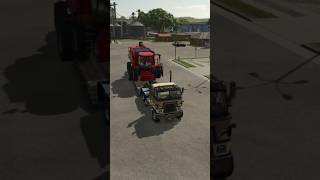 Loading Big Red Harvester | International Truck  #fs25 #titangaming #ls25 #gaming #truck