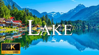 FLYING OVER LAKE (4K UHD) - Scenic Relaxation Film With Calming Music - Nature 4k Video Ultra HD