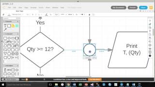 Flowcharting decision symbol and inputs from setup
