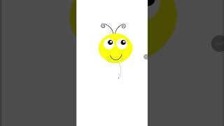 Bee Creative 🐝 using python turtle. #python #turtle #bee #cartoon #animation