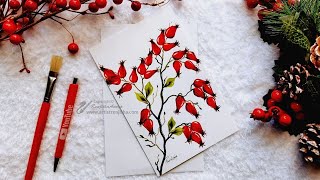 easy acrylic painting for beginners thanks Giving Make Your Own Greeting Cards RoseHips Now \u0026Forever